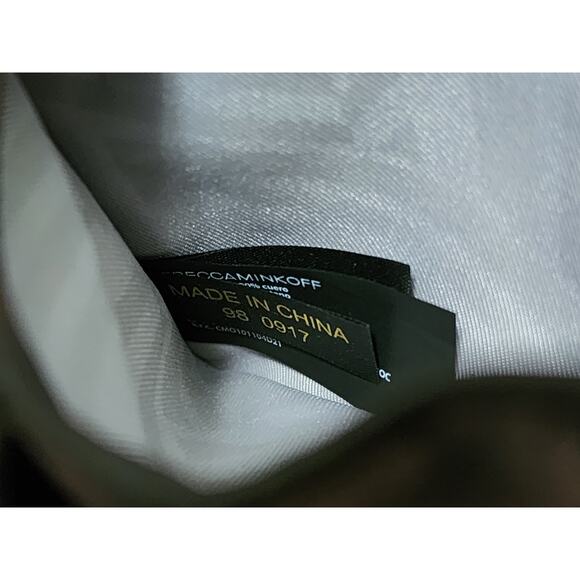 Rebecca Minkoff Women's Small Square Wallet Gray Leather Studs Bifold Zip Card - Picture 9 of 14